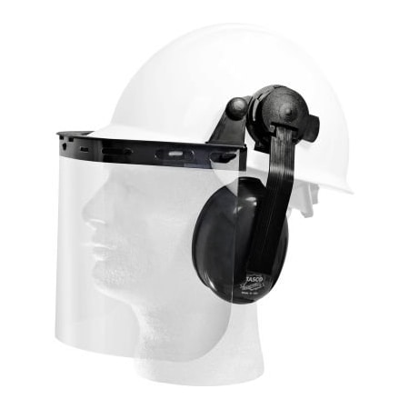 Erb Safety ERB E14 Face Shield, Ear Muff System for Omega II, Americana & Liberty Caps 14373